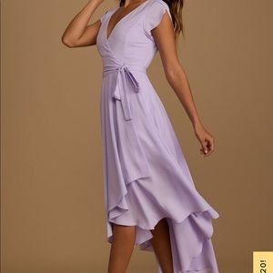 Lulu’s French Countryside Lavender High-Low Dress